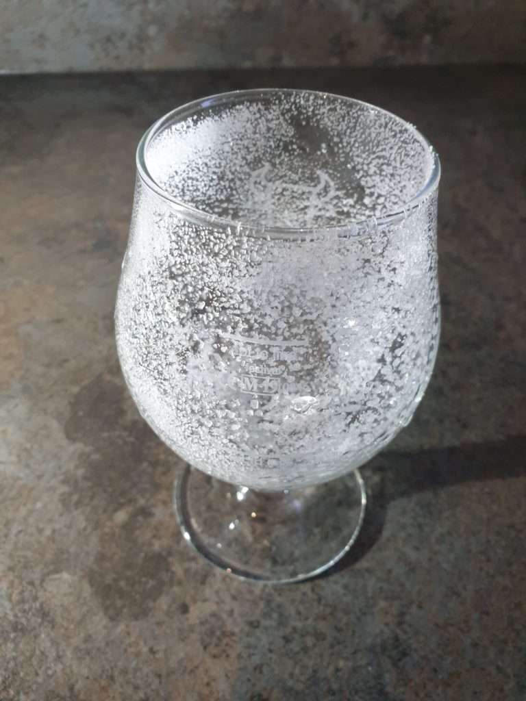 Using the salt test for beer-clean glasses